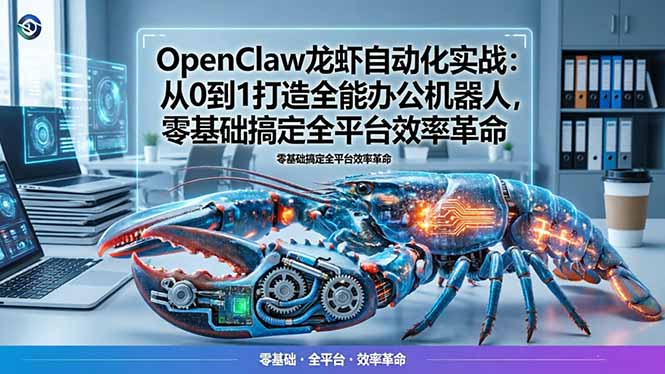 （17996期）OpenClaw龙虾自动化实战：从0到1打造全能办公机器人，零基础搞定全平台效率革命-我爱项目网