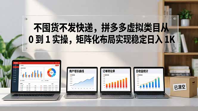 （17989期）不囤货不发快递，拼多多虚拟类目从 0 到 1 实操，矩阵化布局实现稳定日入 1K-我爱项目网