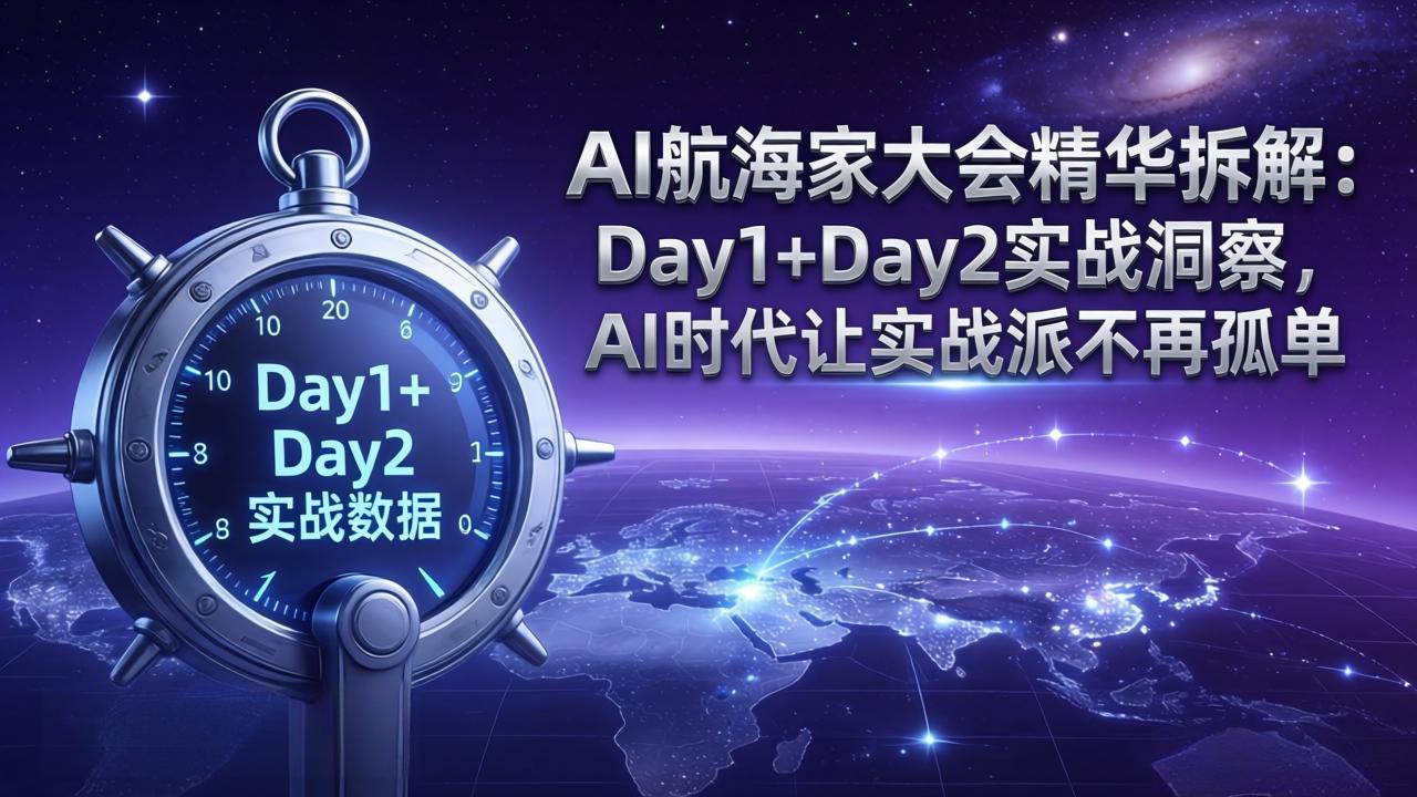 （17867期）AI航海家大会精华拆解：Day1+Day2实战洞察，AI时代让实战派不再孤单-我爱项目网