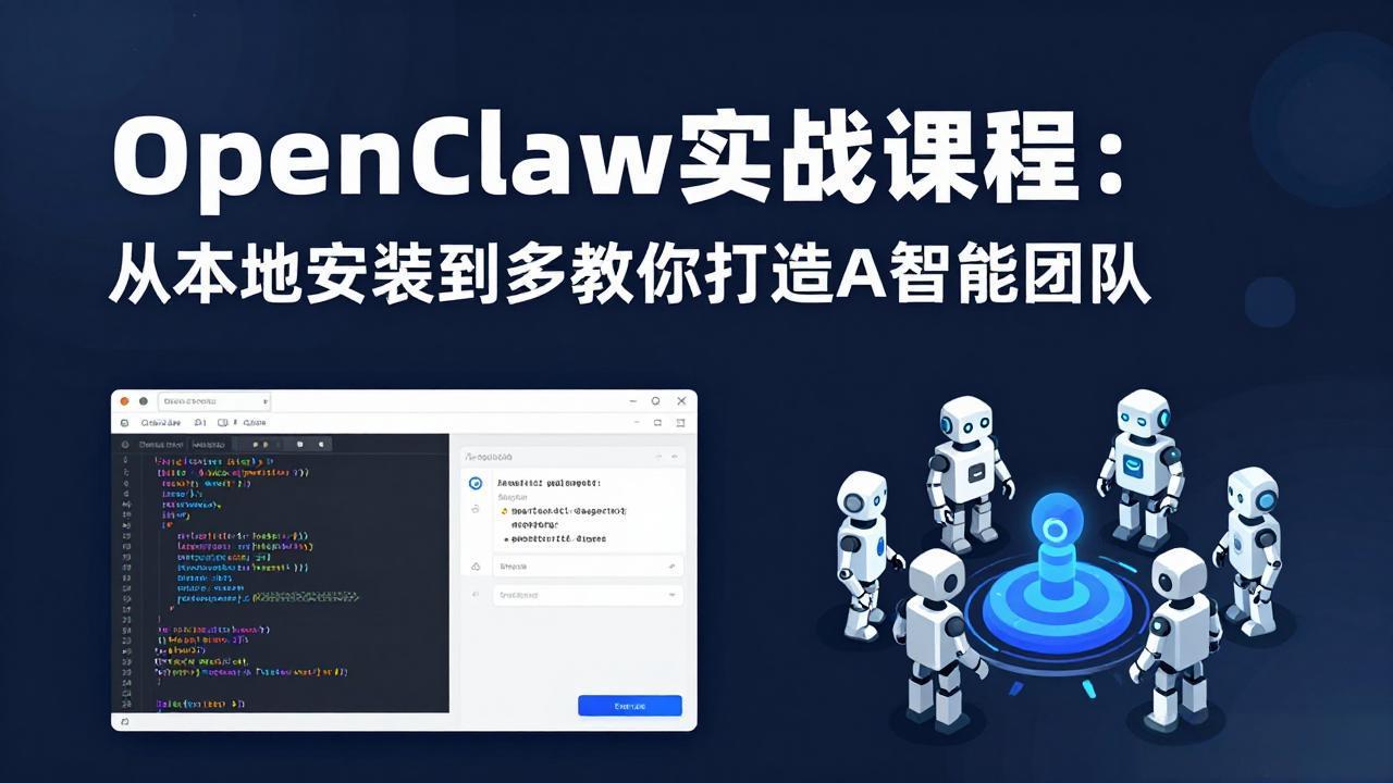 （17883期）OpenClaw实战课程：从本地安装到多Agent协同，手把手教你打造AI智能团队-我爱项目网