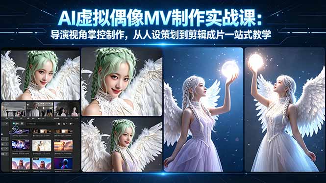 (17962期)AI虚拟偶像MV制作实战教学:导演视角掌控制作,从人设策划到剪辑成片一站式教学-我爱项目网