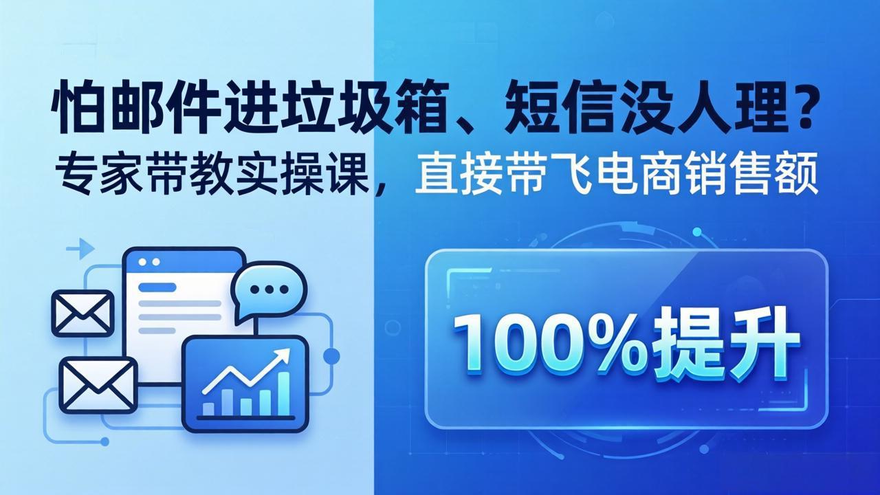 （18234期）怕邮件进垃圾箱、短信没人理？专家带教实操课，直接带飞电商销售额【原创双语字幕】-我爱项目网