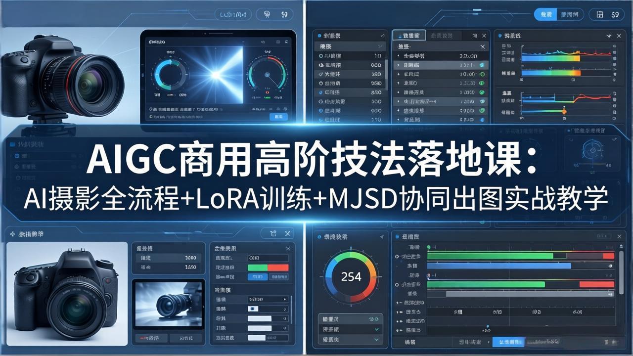 （18254期）AIGC商用高阶技法落地课：AI摄影全流程+LoRA训练+MJSD协同出图实战教学-我爱项目网