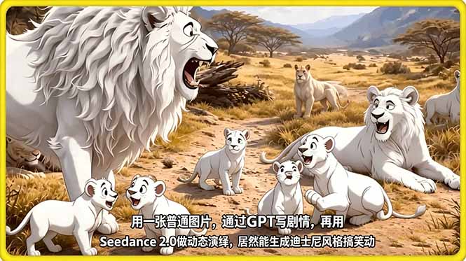 （18137期）用一张普通图片，通过GPT写剧情，再用Seedance 2.0做动态演绎，居然能生成迪士尼风格搞笑动画-我爱项目网