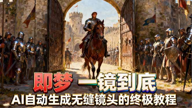 （18241期）即梦AI一镜到底终极教程，智能补帧+运镜技巧，AI自动生成无缝丝滑长镜头高效出片-我爱项目网