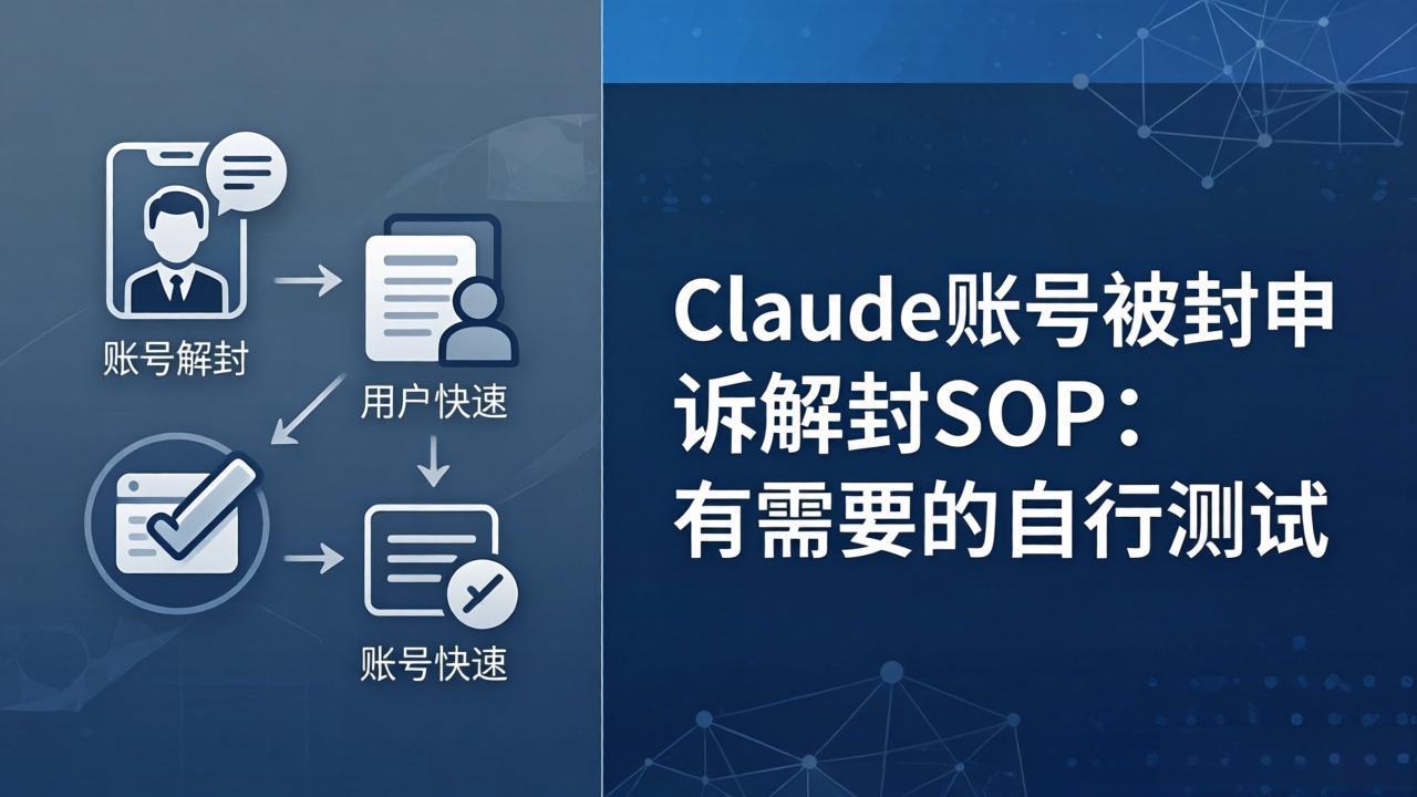 （17981期）Claude账号被封申诉解封SOP：有需要的自行测试-我爱项目网
