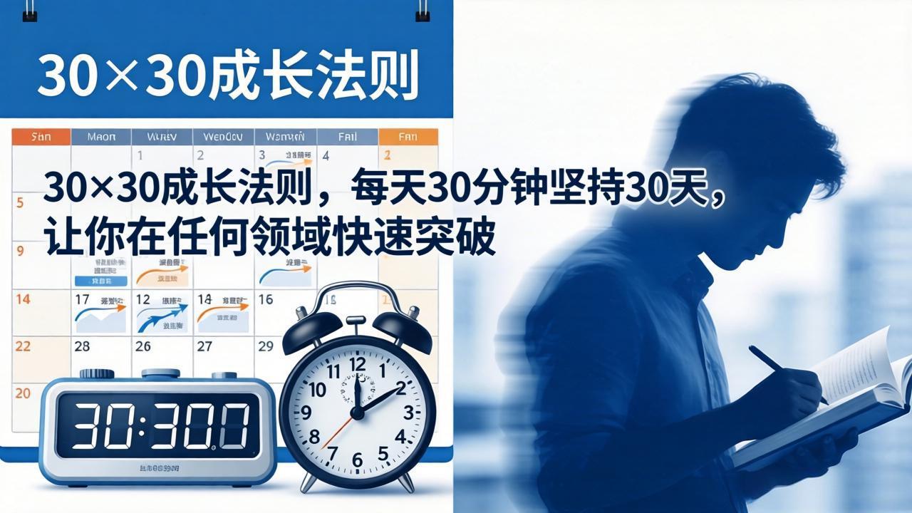 （18057期）付费文章：30×30成长法则，每天30分钟坚持30天，让你在任何领域快速突破-我爱项目网