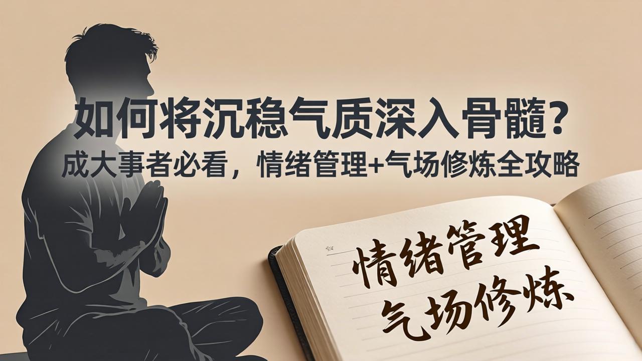 （18058期）付费文章：如何将沉稳气质深入骨髓？成大事者必看，情绪管理+气场修炼全攻略-我爱项目网