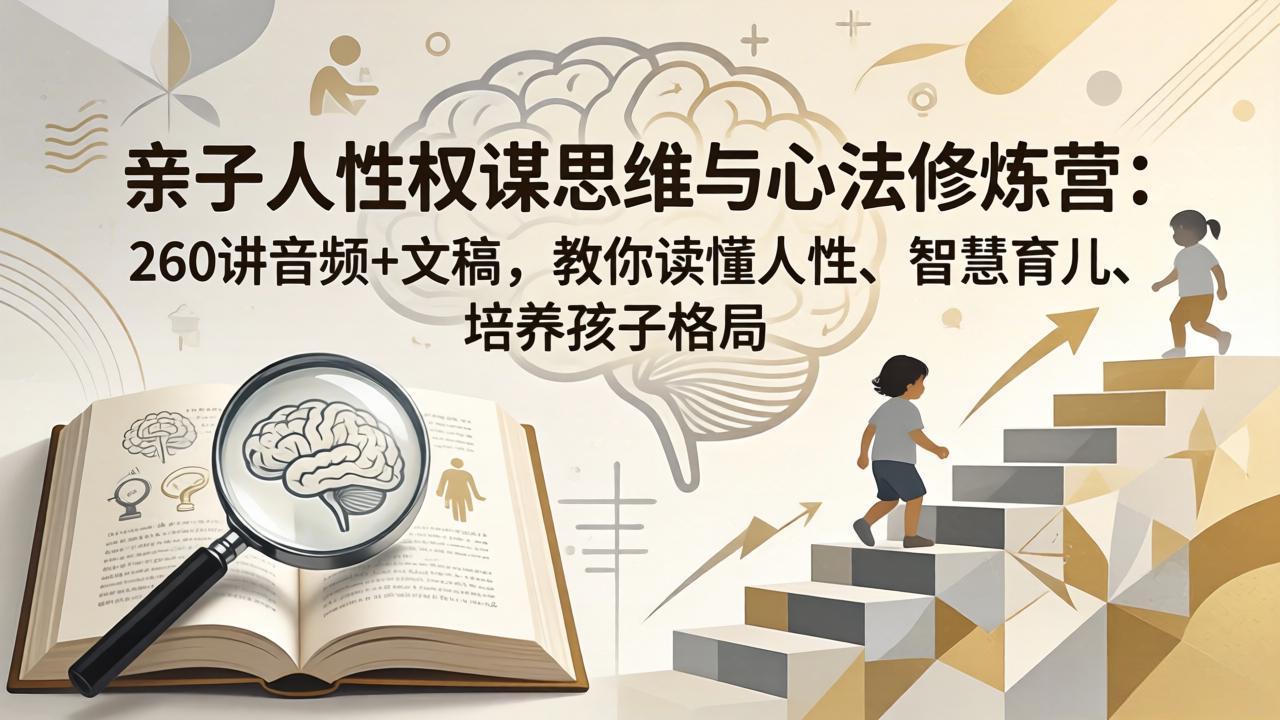 （18076期）亲子人性权谋思维与心法修炼营：260讲音频+文稿，教你读懂人性、智慧育儿、培养孩子格局-我爱项目网