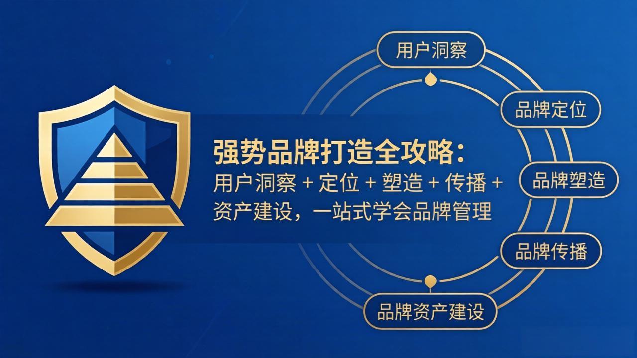 （17889期）强势品牌打造全攻略：用户洞察 + 定位 + 塑造 + 传播 + 资产建设，一站式学会品牌管理-我爱项目网