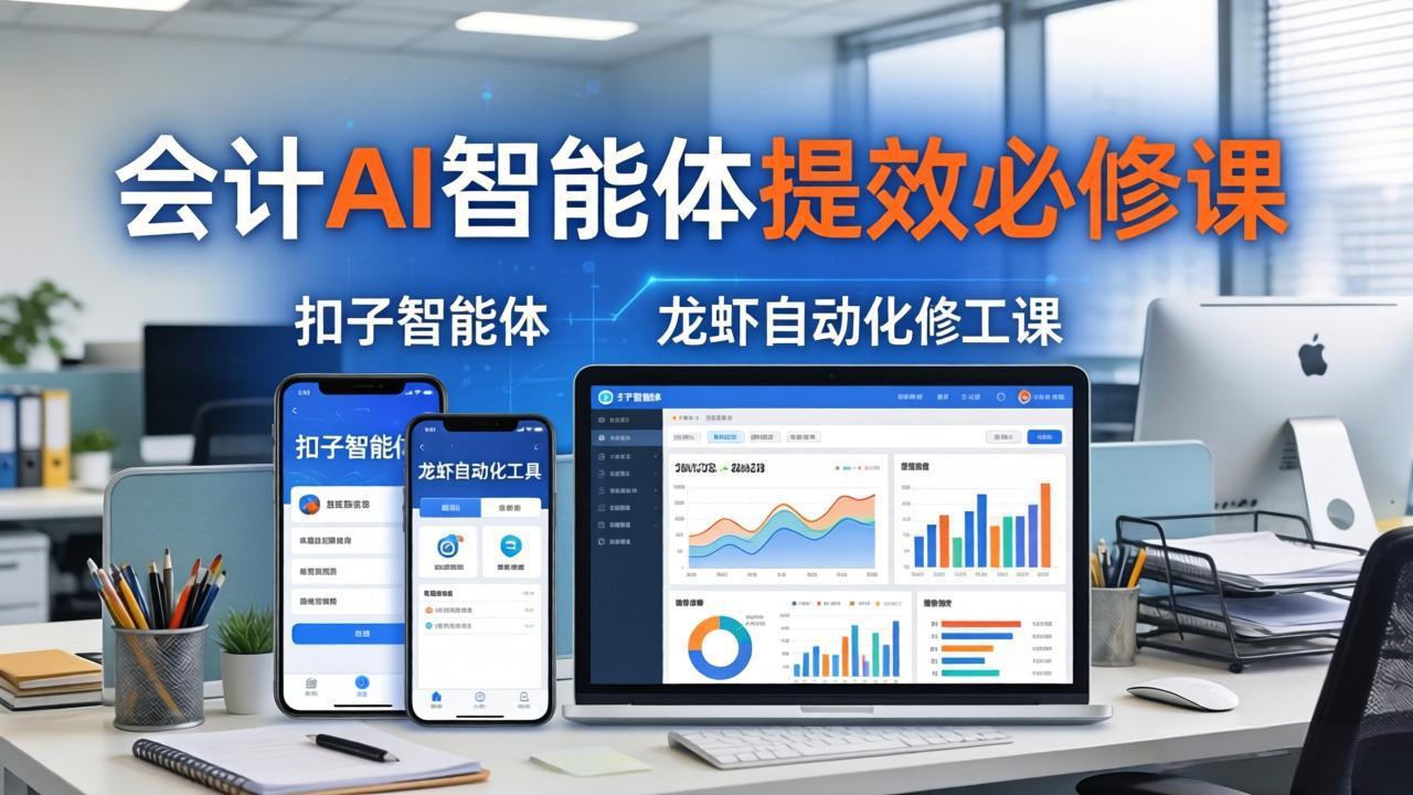 （18151期）财务会计AI智能体提效必修课：扣子智能体+龙虾自动化+报表分析，一站式提升财务工作效率-我爱项目网