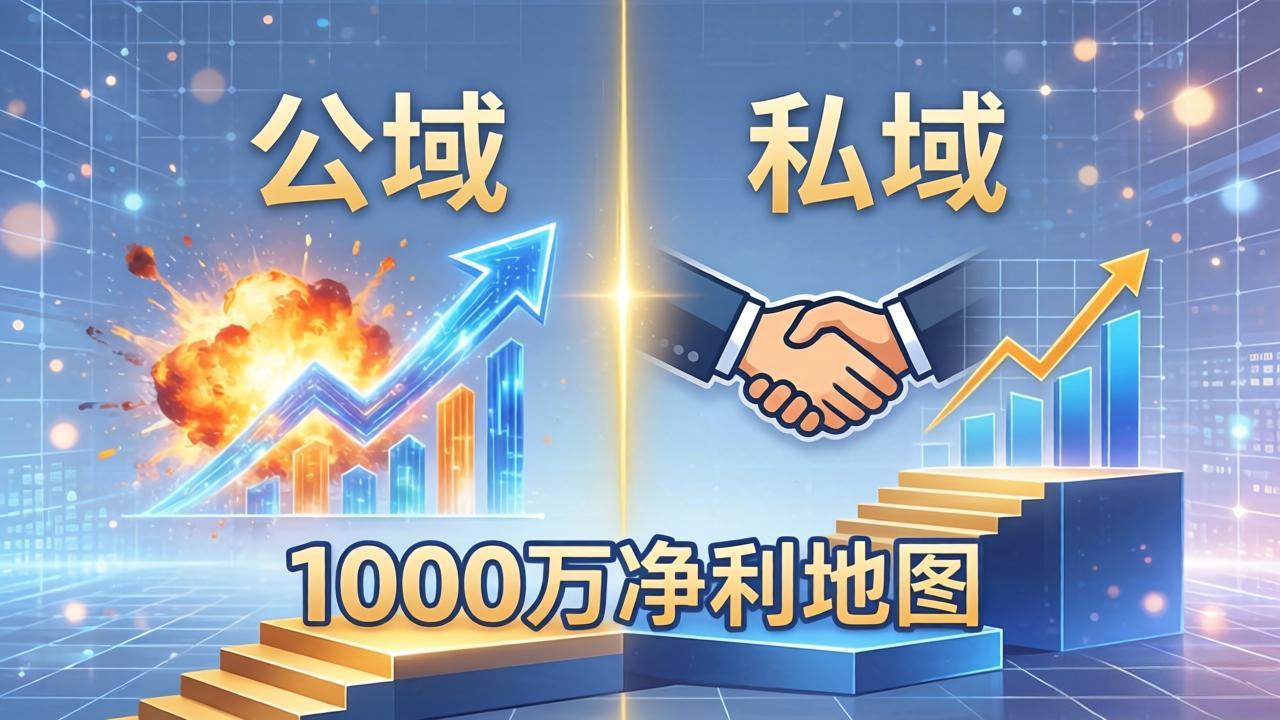 (18217期)公域玩命出爆款,私域悄悄做成交:这套AI内训课,2026给你打通1000万净利的地图-我爱项目网