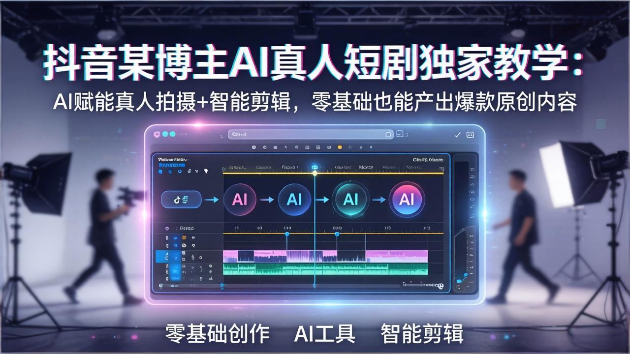 （17942期）抖音某博主AI真人短剧独家教学：AI赋能真人拍摄+智能剪辑，零基础也能产出爆款原创内-我爱项目网