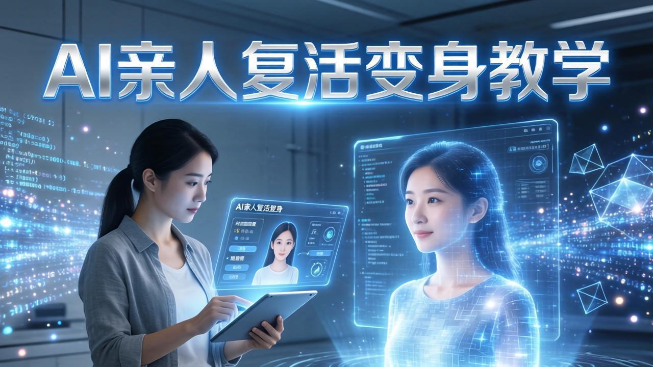 （17940期）AI亲人复活变身教学，最近超级火爆的项目，涨粉超级快，私域引流代做服务，收徒等-我爱项目网