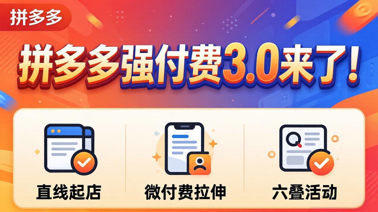 （18284期）拼多多强付费3.0来了（更新4月）直线起店+微付费拉伸+六叠活动，稳定起店破解流量瓶颈-我爱项目网