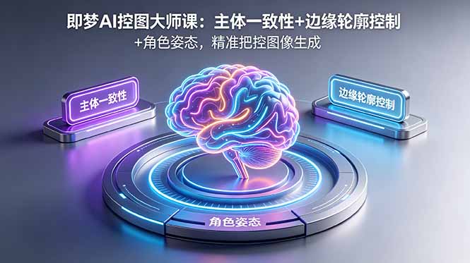 (18619期)即梦AI控图大师课:主体一致性+边缘轮廓控制+角色姿态,精准把控图像生成-我爱项目网