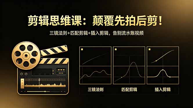 （18285期）剪辑思维课：颠覆先拍后剪！三镜法则+匹配剪辑+插入剪辑，告别流水账视频-我爱项目网