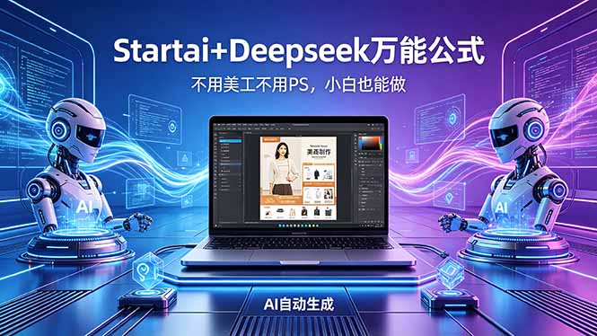 （18341期）AI自动做电商详情页：Startai+Deepseek万能公式，不用美工不用PS，小白也能做-我爱项目网