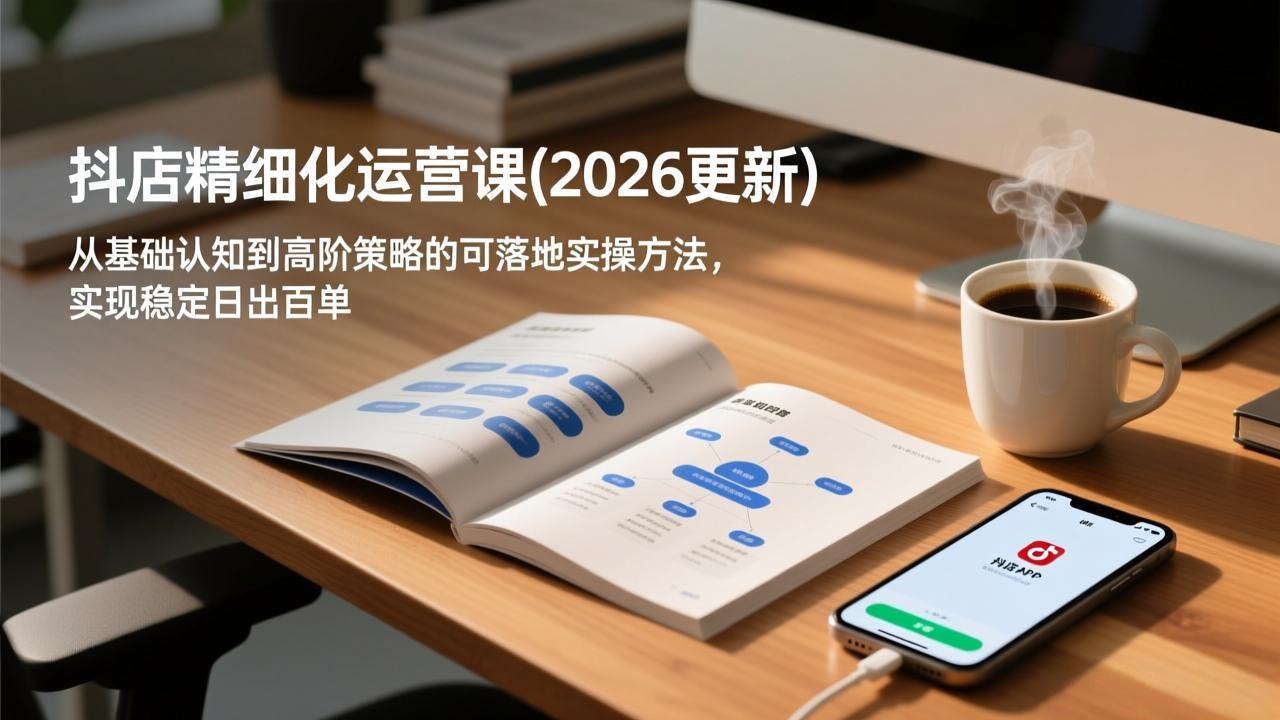 (18421期)抖店精细化运营课(更新5月),从基础认知到高阶策略的可落地实操方法,实现稳定日出百单-我爱项目网