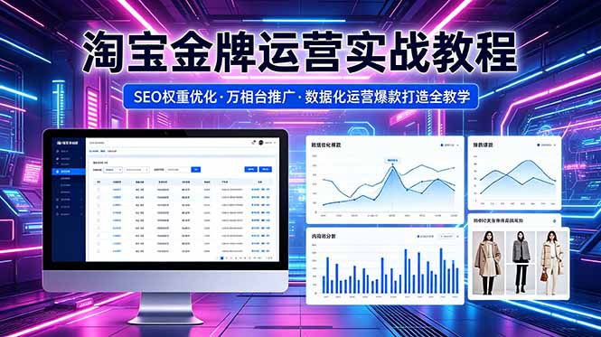 （18507期）2026 淘宝金牌运营实战教程，SEO权重优化万相台推广，数据化运营爆款打造全教学-我爱项目网