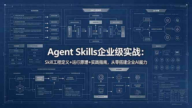 （18565期）Agent Skills企业级实战：Skill工程定义+运行原理+实践指南，从零搭建企业AI能力-我爱项目网