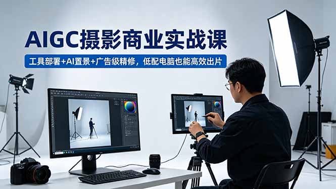 （18434期）AIGC 摄影商业实战课，工具部署+AI置景+广告级精修，低配电脑也能高效出片-我爱项目网