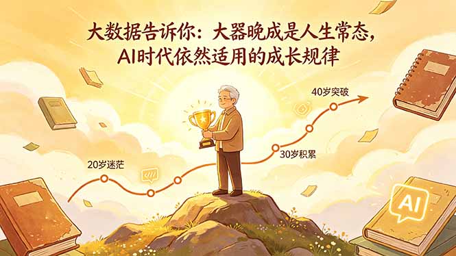 （18288期）付费文章：大数据告诉你：大器晚成是人生常态，AI 时代依然适用的成长规律-我爱项目网
