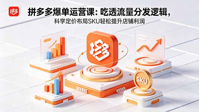 （18577期）拼多多爆单运营实战课：吃透流量分发逻辑，科学定价布局SKU轻松提升店铺利润-我爱项目网