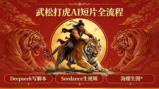 （18370期）武松打虎AI短片全流程：Deepseek写脚本+Seedance生视频+海螺生图-我爱项目网