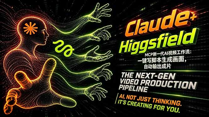 （18345期）Claude+Higgsfield MCP新一代AI视频工作流：一键写脚本生成画面，自动输出成片-我爱项目网