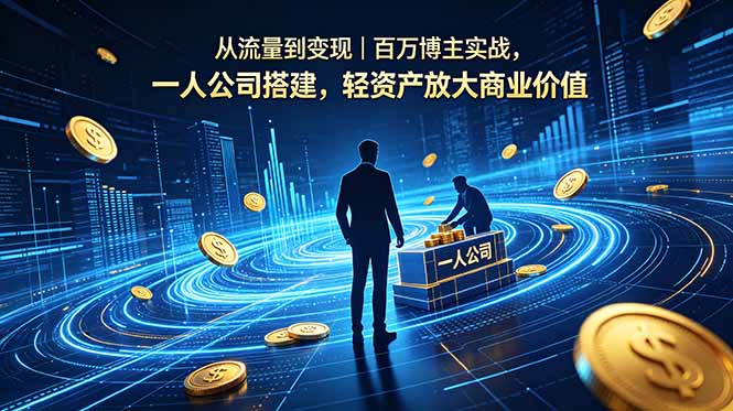 （18645期）从流量到变现｜百万博主实战，一人公司搭建，轻资产放大商业价值-我爱项目网