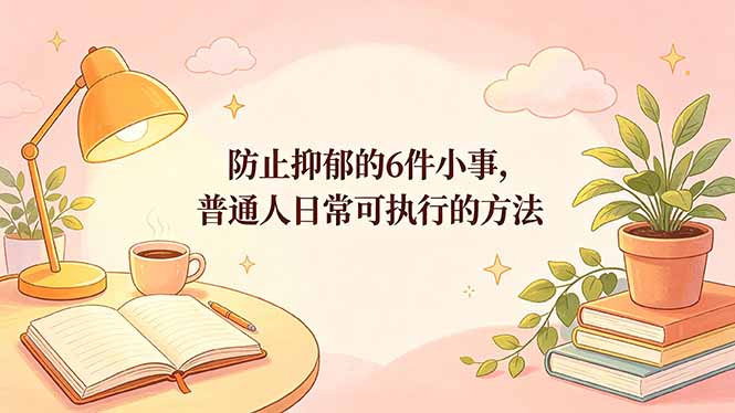 （18385期）付费文章：防止抑郁的6件小事，普通人日常可执行的方法-我爱项目网