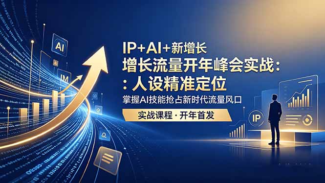 （18530期） IP+AI+新增长 流量开年 峰会实战：人设精准定位 掌握AI技能抢占新时代流量风口-我爱项目网