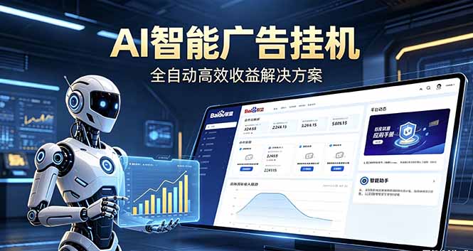 (18661期)Ai智能广告挂机 别再瞎折腾了!这个全自动挂机项目,新手当天见钱,告别频繁换项目的烦恼-我爱项目网