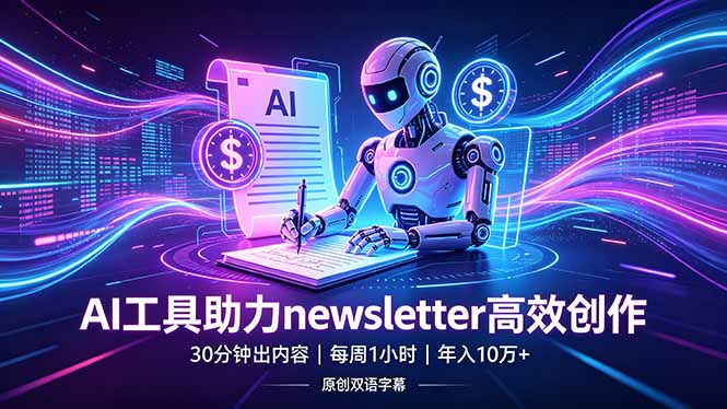 （18279期）做newsletter怕费时间？AI工具帮你30分钟出内容，每周1小时，年入10万+【原创双语字幕】-我爱项目网