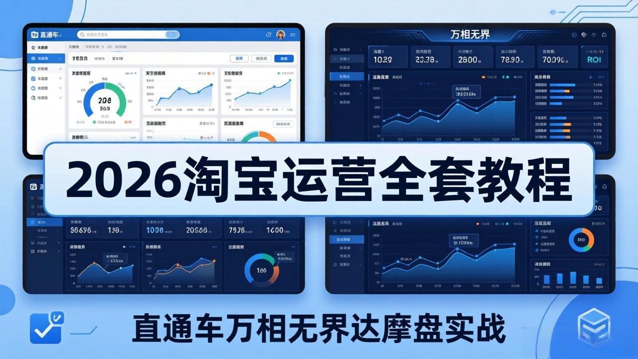（18373期）2026淘宝运营全套教程(更新5月8日)，直通车万相无界达摩盘实战，从基础到进阶提升流量转化-我爱项目网