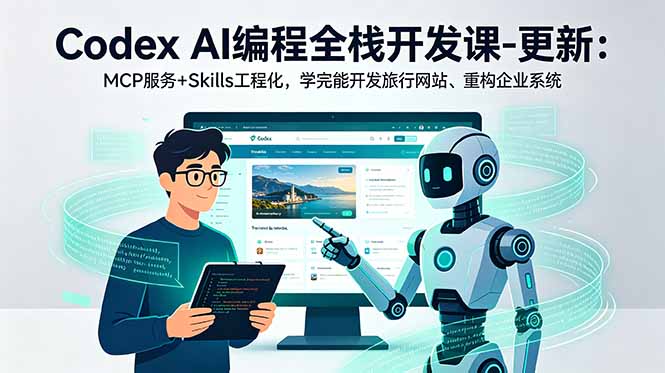 （18858期）Codex AI编程全栈开发课-更新：MCP服务+Skills工程化，学完能开发旅行网站、重构企业系统-我爱项目网