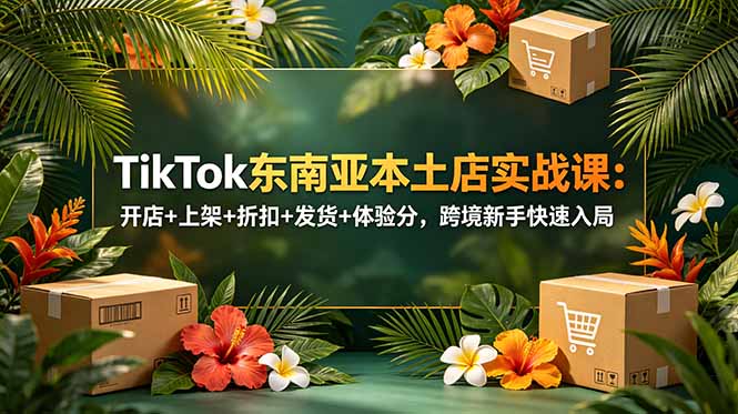 （18984期）TikTok东南亚本土店实战课：开店+上架+折扣+发货+体验分，跨境新手快速入局-我爱项目网