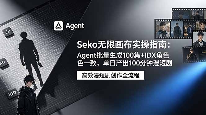 （19006期）Seko无限画布实操指南：Agent批量生成100集+IDX角色一致，单日产出100分钟漫短剧-我爱项目网