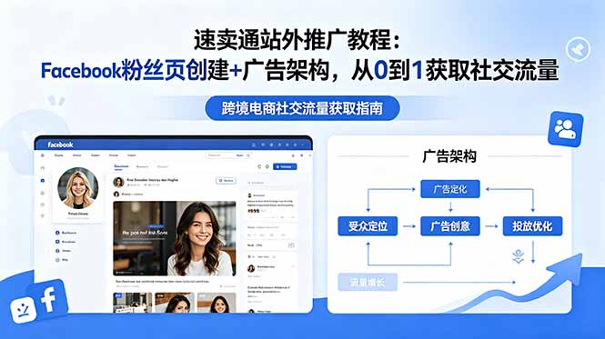 (18888期)速卖通站外推广教程:Facebook粉丝页创建+广告架构,从0到1获取社交流量-我爱项目网