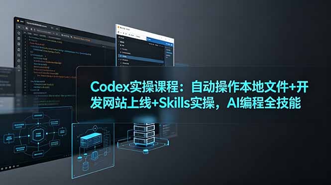 （19009期）Codex实操课程：自动操作本地文件+开发网站上线+Skills实操，AI编程全技能-我爱项目网