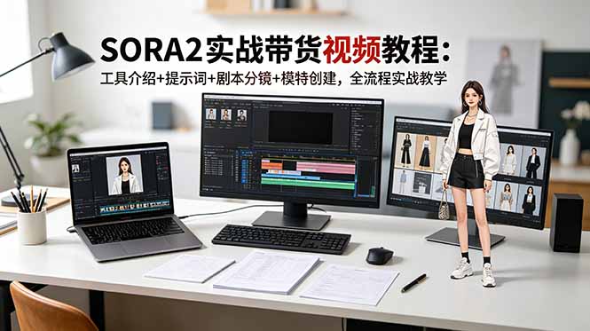 （18718期）SORA2实战带货视频教程：工具介绍+提示词+剧本分镜+模特创建，全流程实战教学-我爱项目网