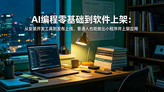 (19109期)AI编程零基础到软件上架:从安装开发工具到发布上线,普通人也能做出小程序并上架应用商店-我爱项目网