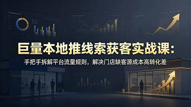 （19061期）巨量本地推线索获客实战课：手把手拆解平台流量规则，解决门店缺客源成本高转化差-我爱项目网