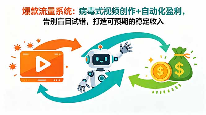(18882期)爆款流量系统:病毒式视频创作+自动化盈利,告别盲目试错,打造可预期的稳定收入-我爱项目网