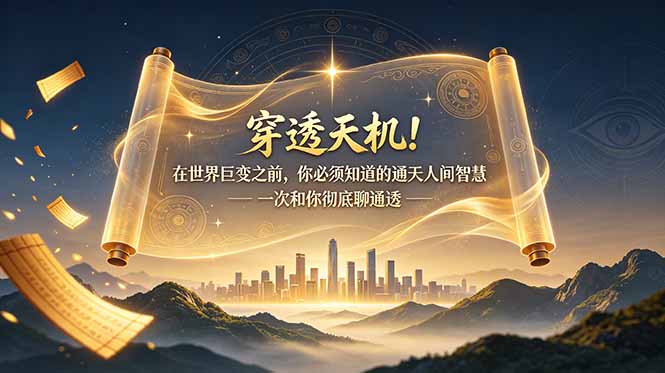 （19063期）付费文章：穿透天机！在世界巨变之前，你必须知道的通天人间智慧 一次和你彻底聊通透-我爱项目网