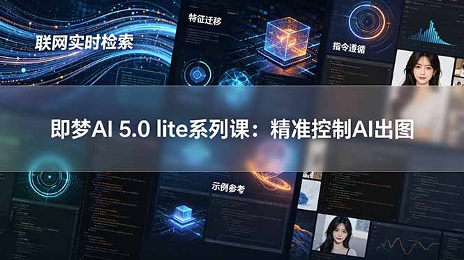 (18962期)即梦AI 5.0 lite实战课:联网实时检索+特征迁移+指令遵循+示例参考,精准控制AI出图-我爱项目网