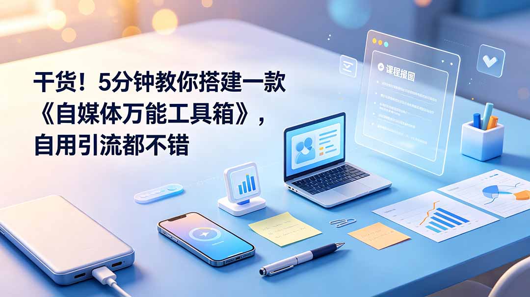 （19064期）干货！5分钟教你搭建一款《自媒体万能工具箱》，自用引流都不错-我爱项目网