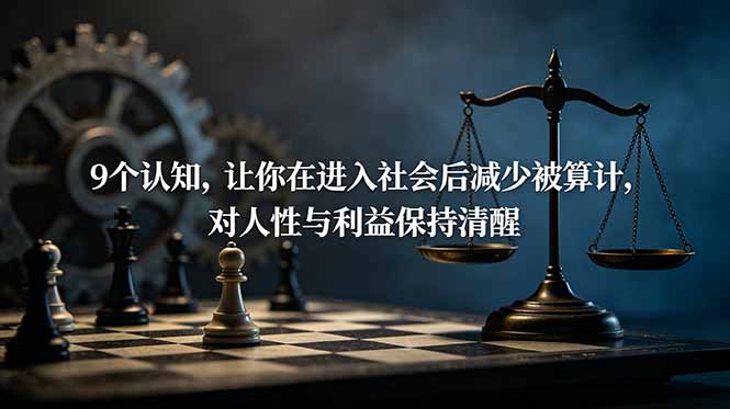 （19042期）付费文章：9个认知，让你在进入社会后减少被算计，对人性与利益保持清醒-我爱项目网