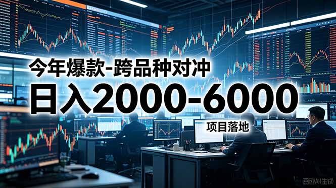 （18918期）今年爆款-跨品种对冲日入2000-6000，项目落地！-我爱项目网